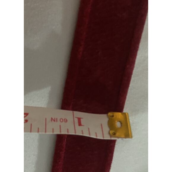 Vtg Carlisle Red Suede leather belt gold tone buckle Women M 80s 90s Art Deco main image 12